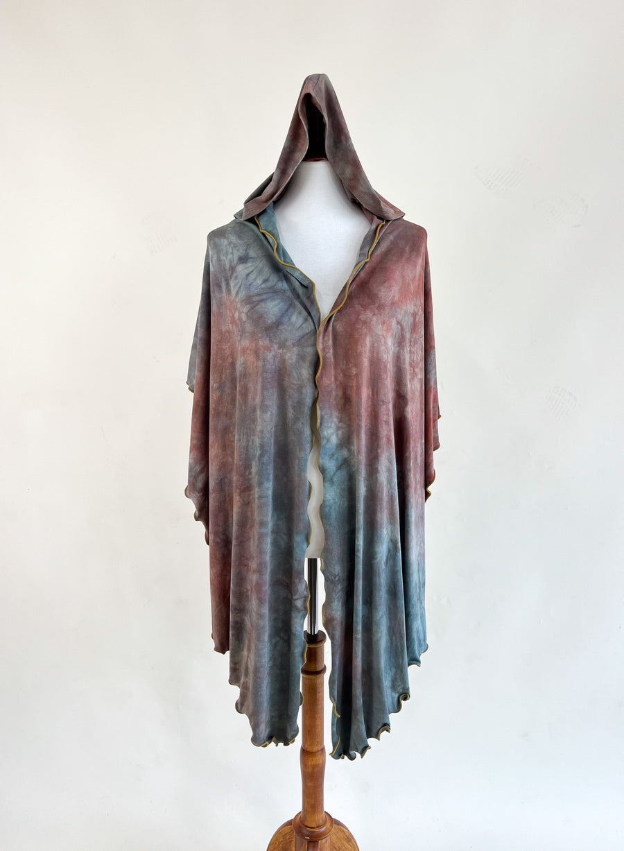 'Druzy Chrysocolla' Mystic Hooded Shawl